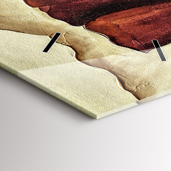 Vertical wall clock Painted poppies