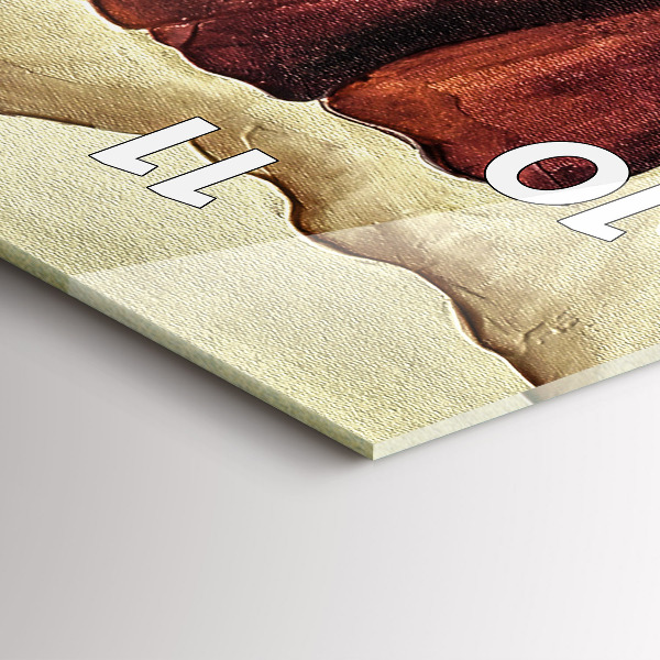 Vertical wall clock Painted poppies