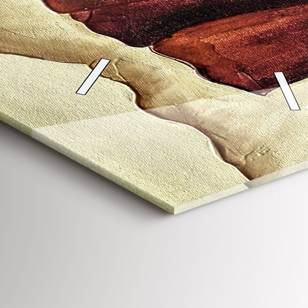 Vertical wall clock Painted poppies