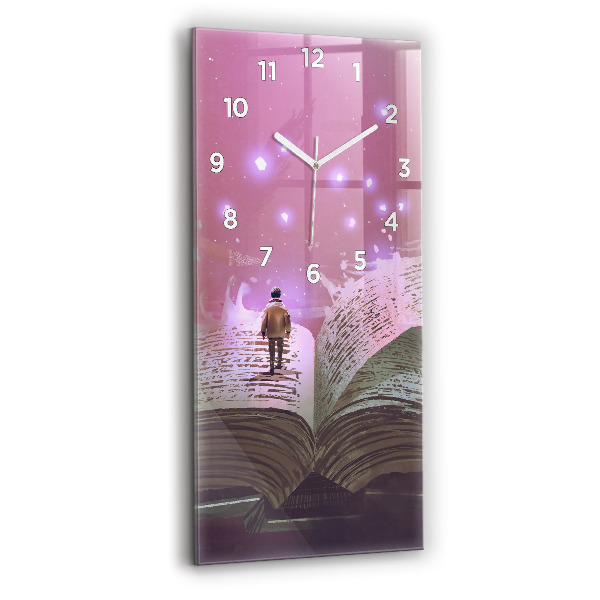 Vertical wall clock Abstraction book