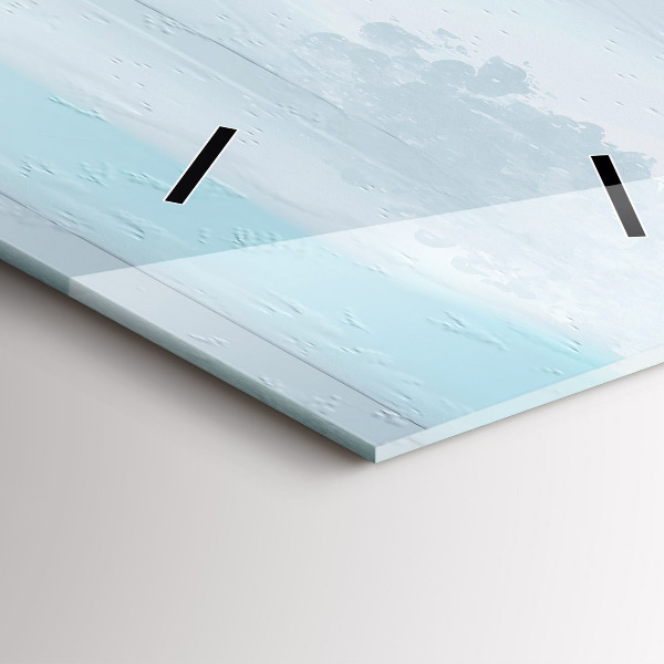 Vertical wall clock Abstract bridge