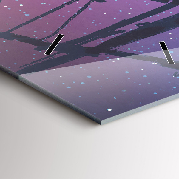 Vertical wall clock Fantasy sailing ship