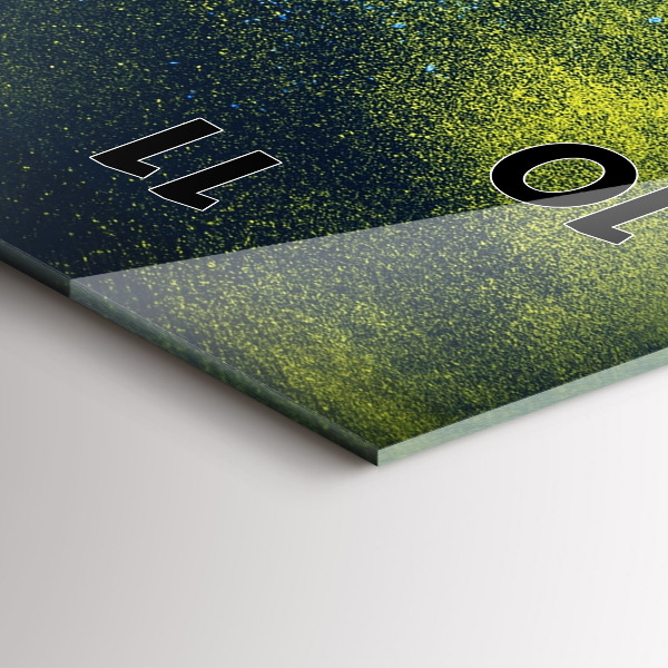 Vertical wall clock Colorful parrot