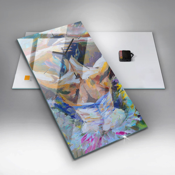 Vertical wall clock Painted Ballerina