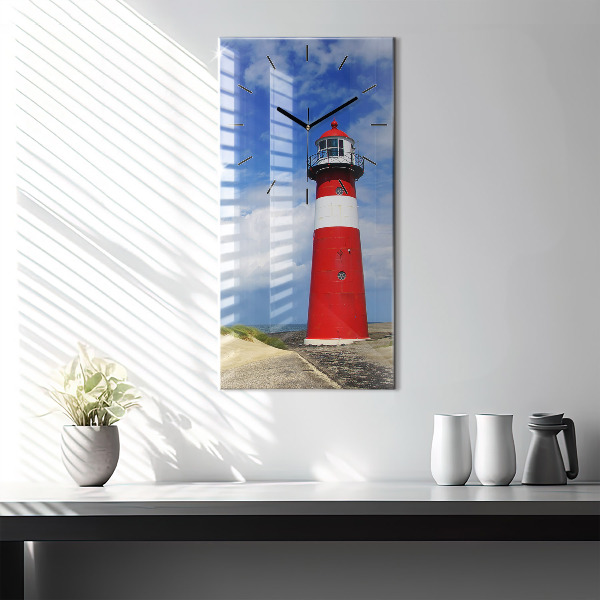 Vertical wall clock Lighthouse