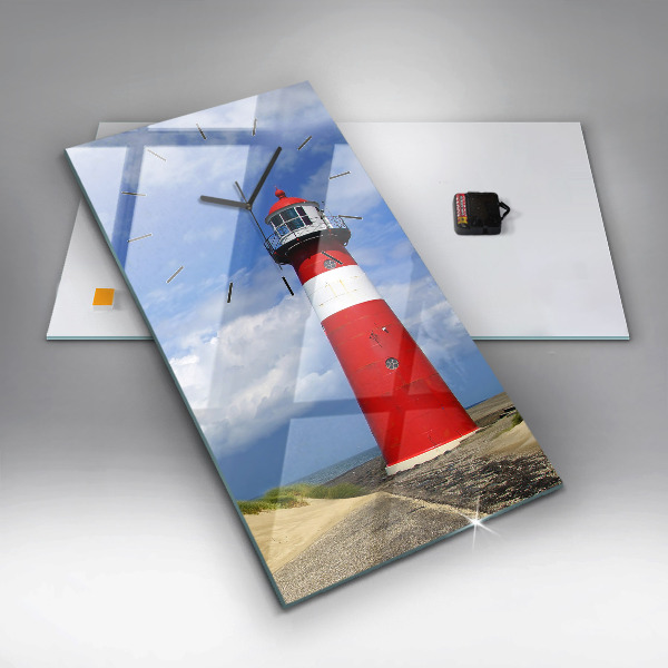 Vertical wall clock Lighthouse