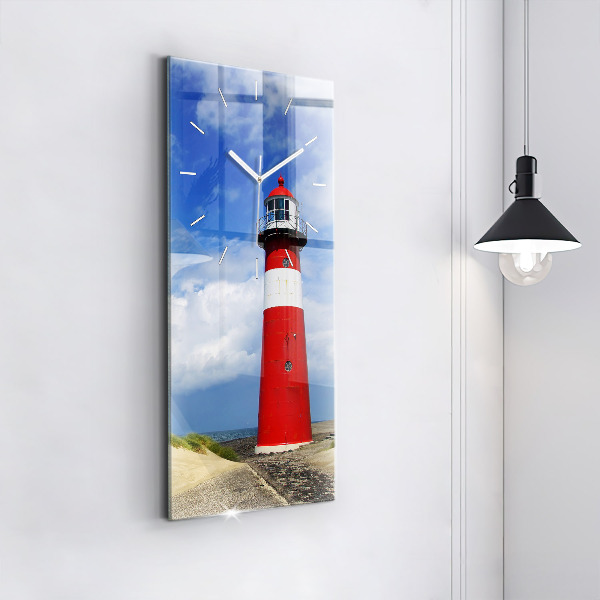 Vertical wall clock Lighthouse