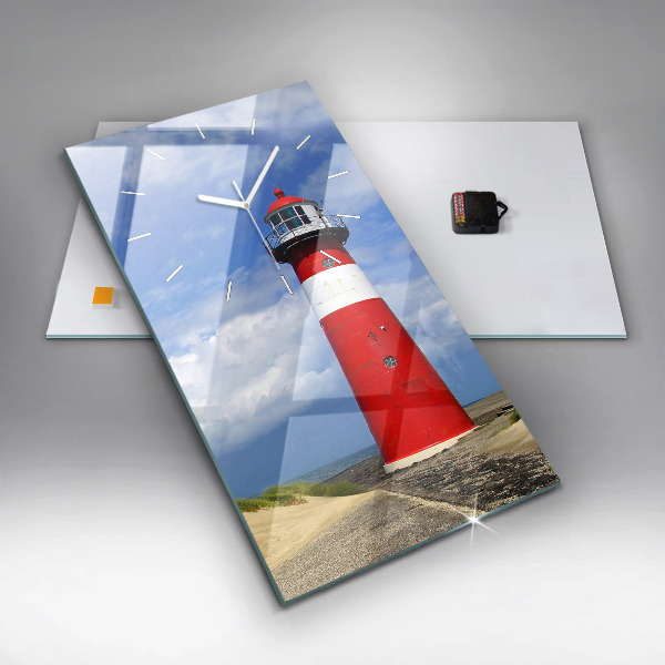 Vertical wall clock Lighthouse