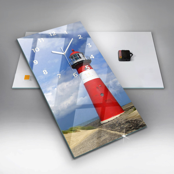 Vertical wall clock Lighthouse