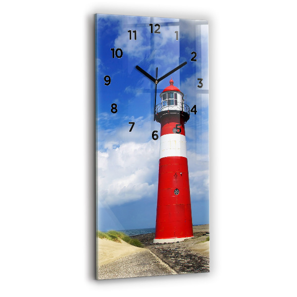 Vertical wall clock Lighthouse
