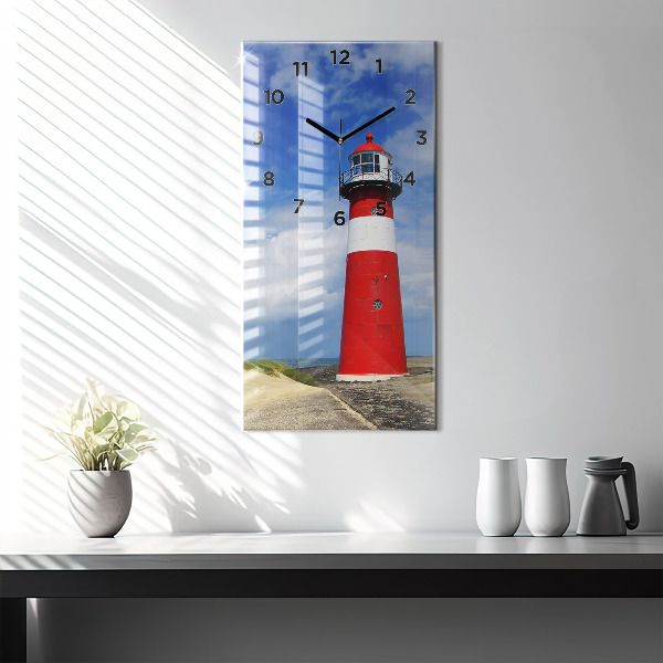 Vertical wall clock Lighthouse