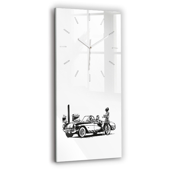 Vertical wall clock Retro Illustration