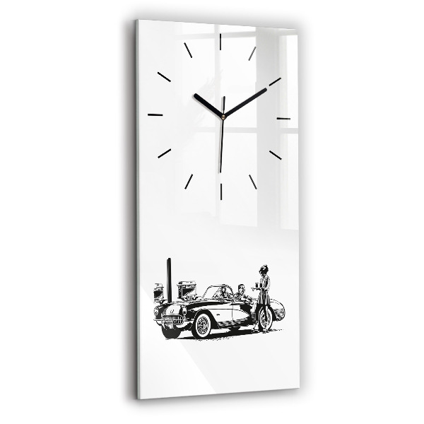 Vertical wall clock Retro Illustration
