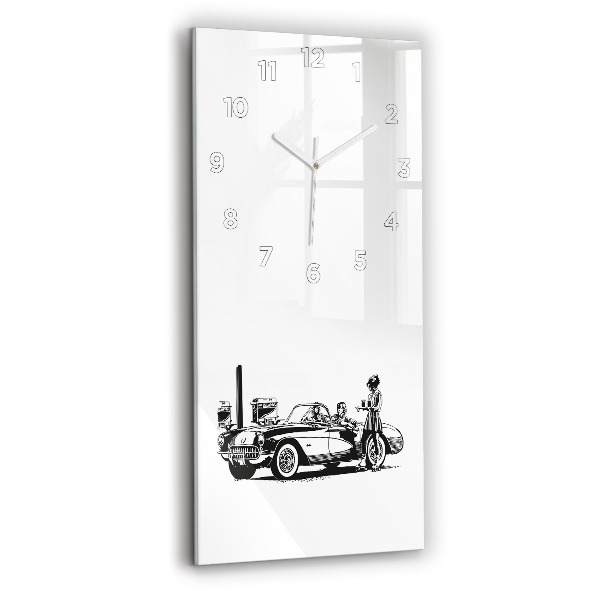 Vertical wall clock Retro Illustration