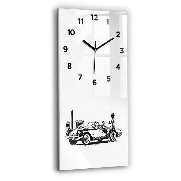 Vertical wall clock Retro Illustration