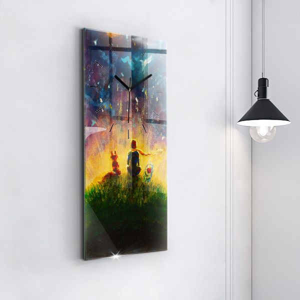 Vertical wall clock Abstraction The Little Prince