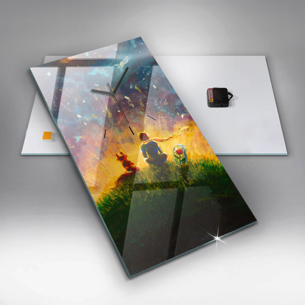 Vertical wall clock Abstraction The Little Prince