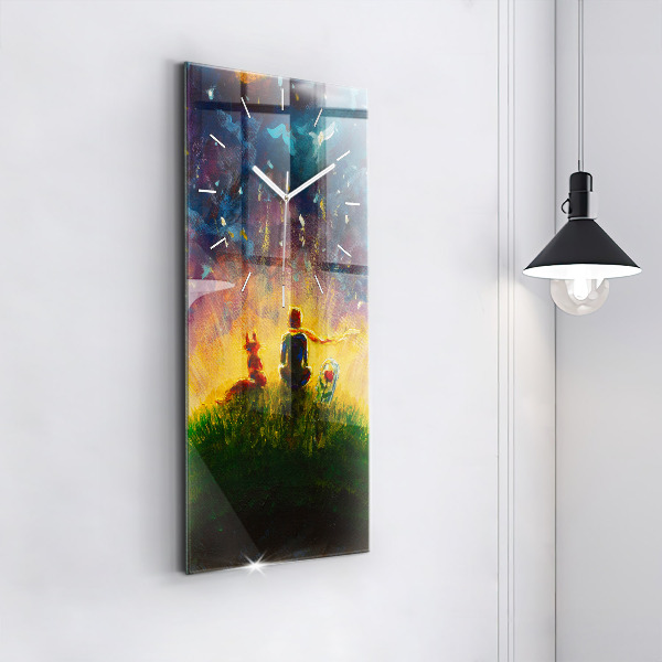 Vertical wall clock Abstraction The Little Prince
