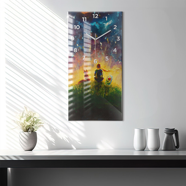 Vertical wall clock Abstraction The Little Prince