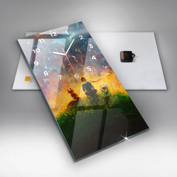 Vertical wall clock Abstraction The Little Prince