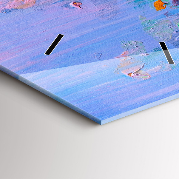 Vertical wall clock Flowers in a vase