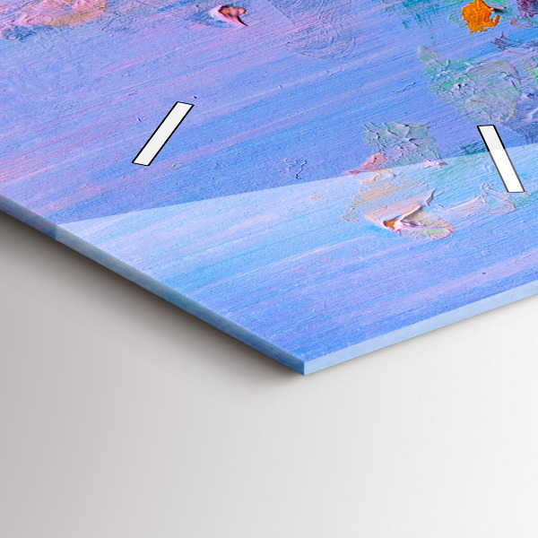 Vertical wall clock Flowers in a vase