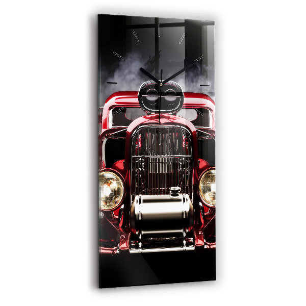 Vertical wall clock Old vintage car