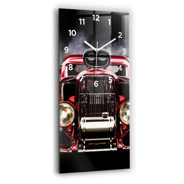 Vertical wall clock Old vintage car