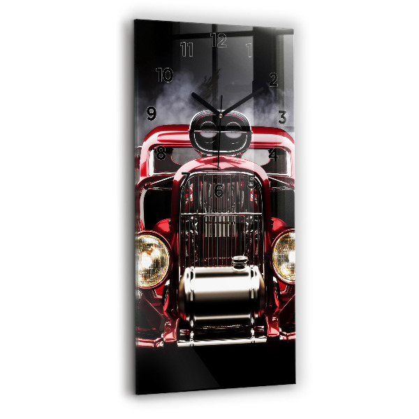 Vertical wall clock Old vintage car