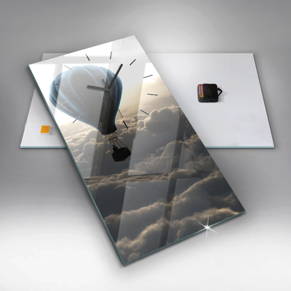 Vertical wall clock Balloon in the sky