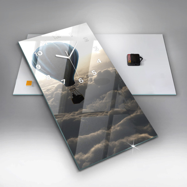 Vertical wall clock Balloon in the sky