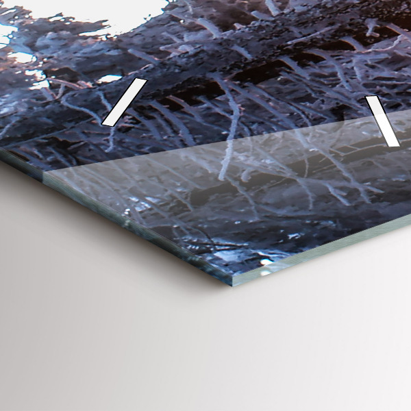 Vertical wall clock Sunset Forest