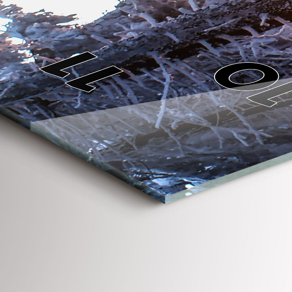 Vertical wall clock Sunset Forest