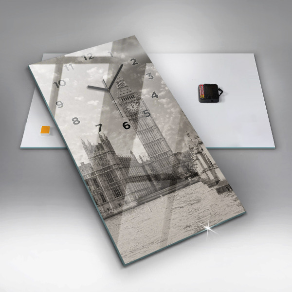 Vertical wall clock London England Big Ben