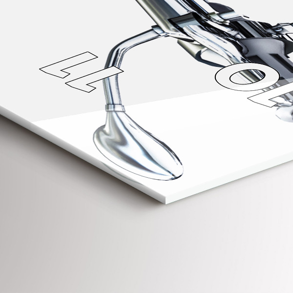 Vertical wall clock Black motorcycle