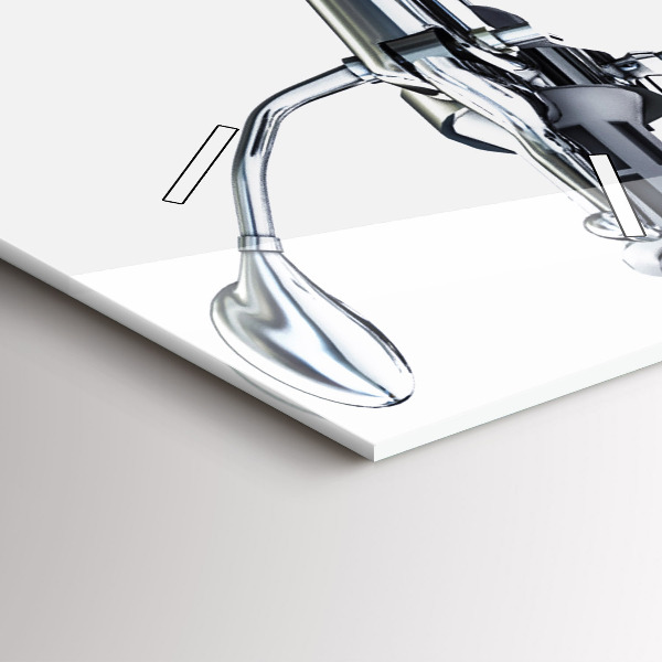 Vertical wall clock Black motorcycle