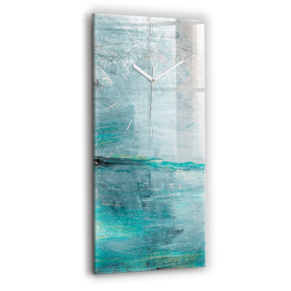 Vertical wall clock Oil texture abstract