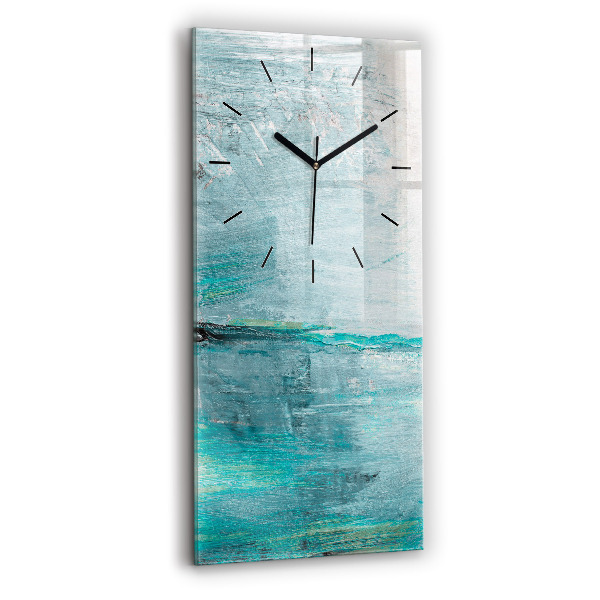 Vertical wall clock Oil texture abstract