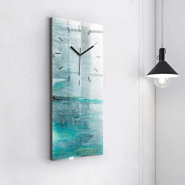 Vertical wall clock Oil texture abstract
