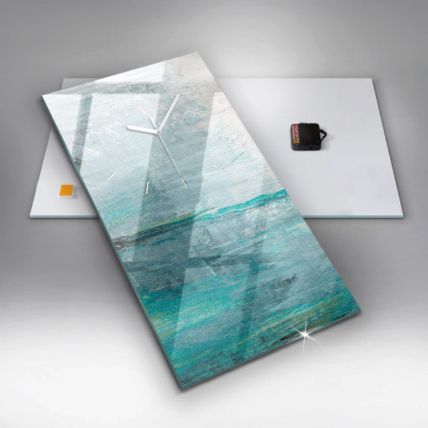 Vertical wall clock Oil texture abstract