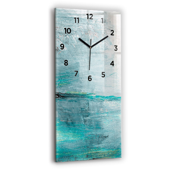 Vertical wall clock Oil texture abstract