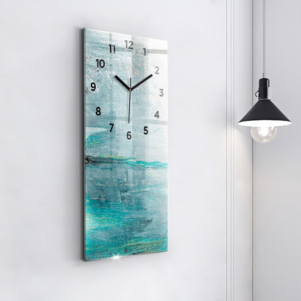 Vertical wall clock Oil texture abstract