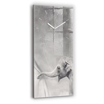 Vertical wall clock Elephant