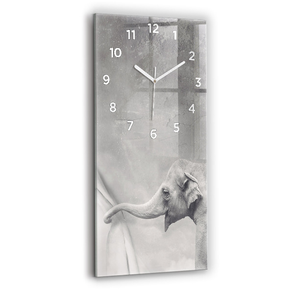 Vertical wall clock Elephant