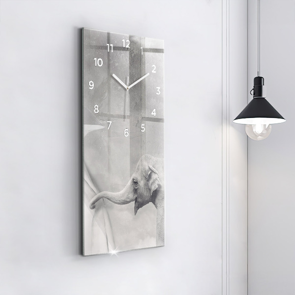 Vertical wall clock Elephant
