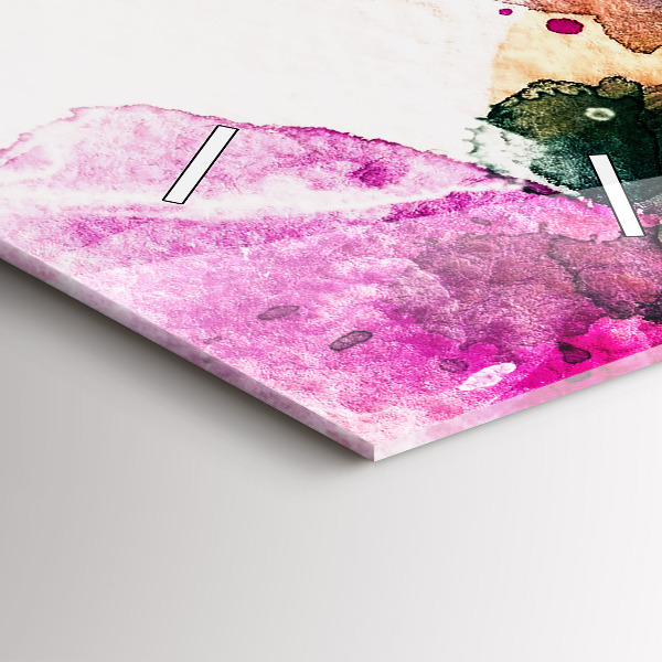 Vertical wall clock Abstract woman face