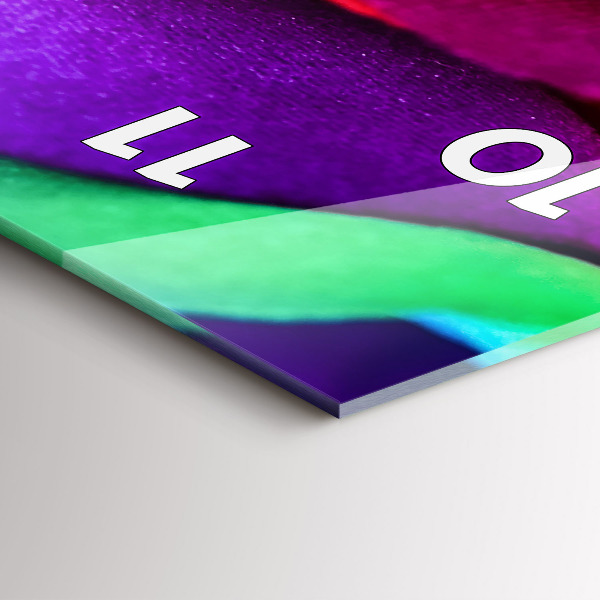 Vertical wall clock Rainbow Rose