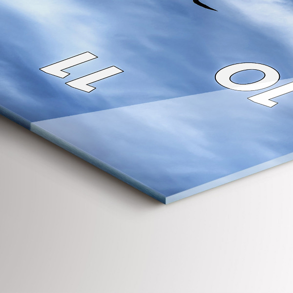 Vertical wall clock Lake Sunset