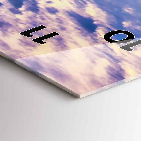 Vertical wall clock Sunset New York