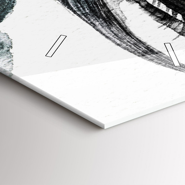 Vertical wall clock Portrait of a woman red lips